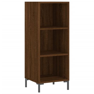 vidaXL Buffet haut Chêne marron 34,5x32,5x180 cm Bois d'ingénierie