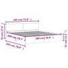 vidaXL Cadre de lit avec LED sans matelas gris b&eacute;ton 180x200 cm