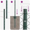vidaXL Cl&ocirc;ture avec poteau Vert 1,2 x 25 m Acier