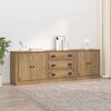 vidaXL Buffets avec tiroir 3 pcs Ch&ecirc;ne artisanal 70 x 35,5 x 67,5 cm