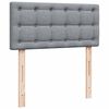 vidaXL Sommier &agrave; lattes de lit et matelas Gris clair 90x190 cm Tissu