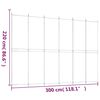 vidaXL Cloison de s&eacute;paration 6 panneaux Blanc 300x220 cm Tissu