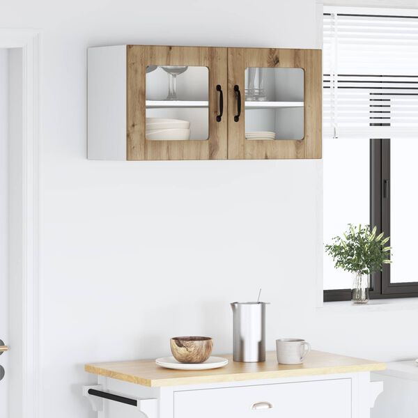 vidaXL Armoire de cuisine avec &eacute;tag&egrave;re Ch&ecirc;ne artisanal 80 x 31 x 40 cm