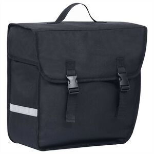 vidaXL Sac de v&eacute;lo simple pour porte-bagages &eacute;tanche 21 L Noir
