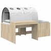 vidaXL Lit avec Tunnel 3 pc Ch&ecirc;ne Sonoma et noir