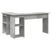 vidaXL Bureau Gris b&eacute;ton 142 x 102 x 73 cm Bois d'ing&eacute;nierie
