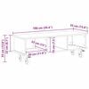 vidaXL Meuble TV Gris Sonoma 100 x 35 x 35 cm Bois d'ing&eacute;nierie