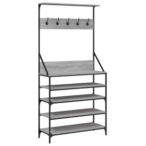 vidaXL Porte-v&ecirc;tements et rangement des chaussures sonoma gris