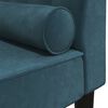vidaXL Chaise longue avec traversin bleu velours