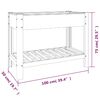 vidaXL Lit sur&eacute;lev&eacute; de jardin avec &eacute;tag&egrave;re Gris 100x50x75 cm WPC