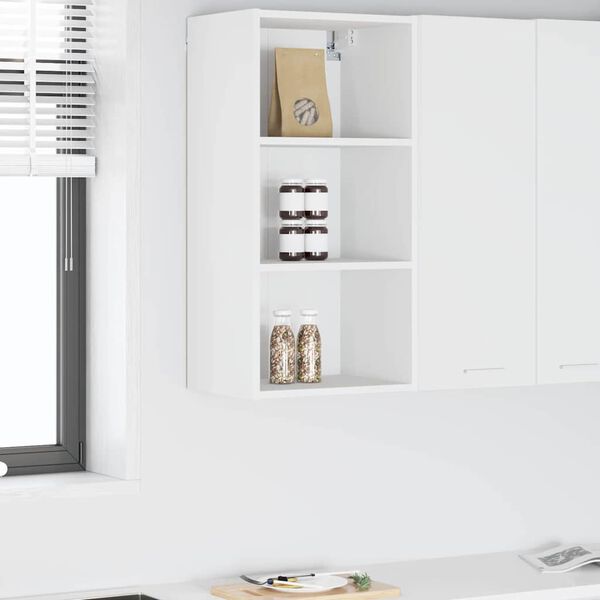 vidaXL Armoire suspendue Blanc 40 x 29,5 x 80 cm Bois d'ing&eacute;nierie