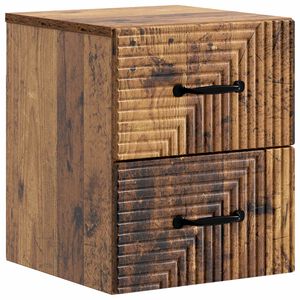 vidaXL Cabinet de chevet mural Bois ancien 34,5 x 33 x 40 cm