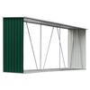 vidaXL Abri de stockage de bois Acier galvanis&eacute; 330x84x152 cm Vert