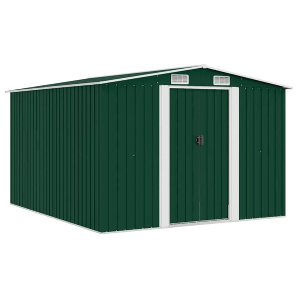 vidaXL Abri de jardin 257x298x178 cm M&eacute;tal Vert