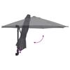 vidaXL Parasol de jardin Anthracite et noir 248 x 248 x 148 cm