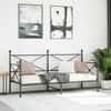 vidaXL Lit de repos sans matelas noir 80x200 cm acier