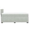 vidaXL Sommier &agrave; lattes de lit et matelas Gris clair 100x200cm Velours