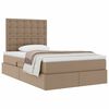 vidaXL Lit de Rangement Cappuccino 120 x 200 cm Cuir synth&eacute;tique