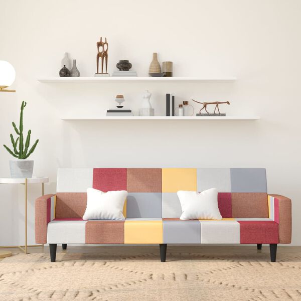vidaXL Canap&eacute;-lit &agrave; 2 places Tissu