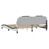 vidaXL Cadre de lit Viana sans matelas blanc et noir 200x200 cm similicuir