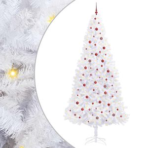 vidaXL Sapin de No&euml;l artificiel avec 300 LED Blanc 300 cm PVC et Acier
