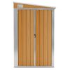 vidaXL Abri de jardin mural Marron 118x194x178 cm Acier galvanis&eacute;