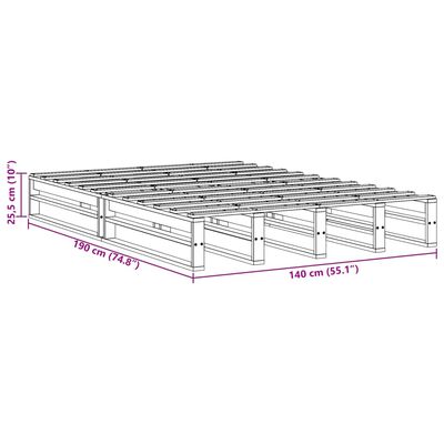 vidaXL Cadre de lit sans matelas 140x190 cm bois de pin massif