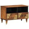 vidaXL Meuble TV Marron miel 70 x 33 x 46 cm Bois de mangue massif