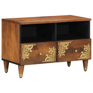 vidaXL Meuble TV Marron miel 70 x 33 x 46 cm Bois de mangue massif