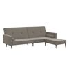 vidaXL Canap&eacute;-lit &agrave; 2 places avec repose-pied Gris clair Velours