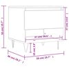 vidaXL Tables basses 2 pcs blanc 50x46x50 cm bois d'ing&eacute;nierie