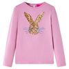 T-shirt enfants &agrave; manches longues rose br&ucirc;l&eacute; 92