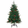 vidaXL Sapin de Noël artificiel Vert 120 cm PVC, métal et plastique
