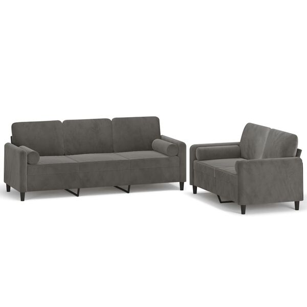 vidaXL Ensemble de canap&eacute;s 2 pcs coussins d&eacute;coratifs et coussins