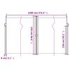 vidaXL Auvent lat&eacute;ral r&eacute;tractable Anthracite 220x1200 cm