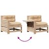 vidaXL Salon de jardin 4 pcs avec coussins Bois de pin massif