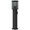 vidaXL Lampadaire d'ext&eacute;rieur avec sortie noir 60 cm acier inoxydable