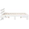 vidaXL Cadre de lit avec t&ecirc;te de lit Blanc 135 x 190 cm Pin massif