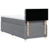 vidaXL Sommier &agrave; lattes de lit avec matelas Gris clair 100x200cm Tissu