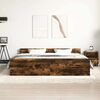 vidaXL Cadre de lit sans matelas ch&ecirc;ne fum&eacute; 180x200 cm