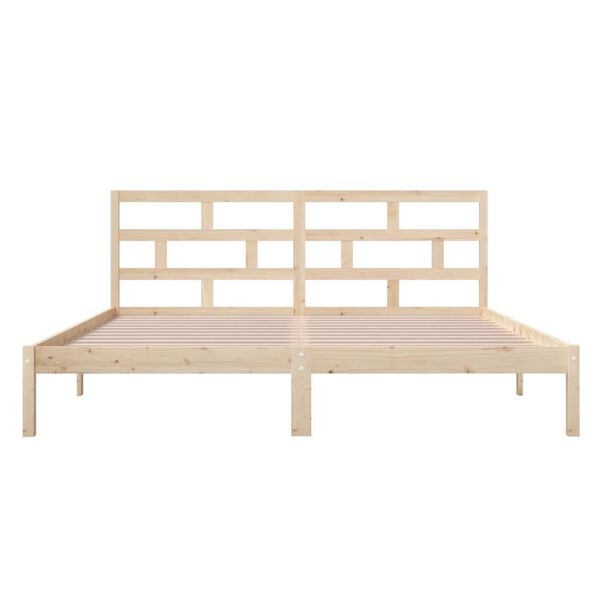 vidaXL Cadre de lit sans matelas bois massif 140x190 cm