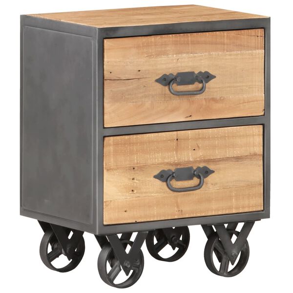 vidaXL Table de chevet 40x30x51 cm Bois de r&eacute;cup&eacute;ration solide
