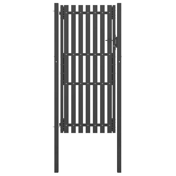 vidaXL Portail de jardin en acier 100x200 cm anthracite