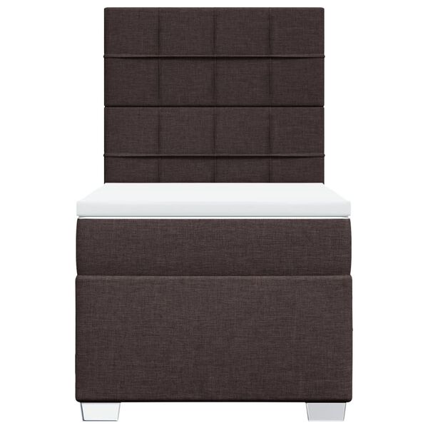 vidaXL Sommier &agrave; lattes de lit avec matelas Marron fonc&eacute; 100x200 cm