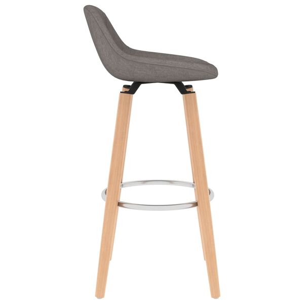vidaXL Tabourets de bar lot de 2 gris clair tissu