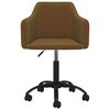 vidaXL Chaises pivotantes &agrave; manger lot de 6 Marron Velours