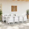 vidaXL Ensemble de salle &agrave; manger pour jardin 9 pcs Blanc