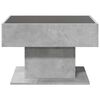 vidaXL Table basse avec LED gris b&eacute;ton 70x50x45 cm bois d'ing&eacute;nierie