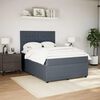 vidaXL Sommier &agrave; lattes de lit et matelas Gris fonc&eacute; 140x200cm Velours