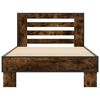 vidaXL Cadre de lit sans matelas ch&ecirc;ne fum&eacute; 90x190 cm